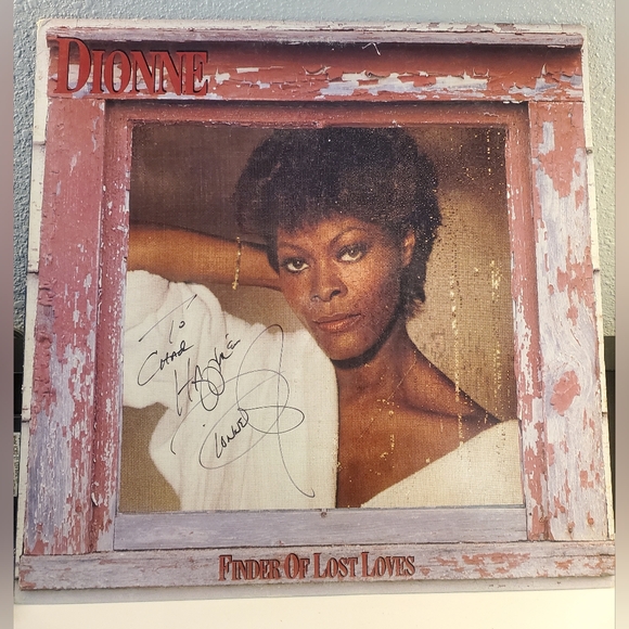 Dionne Warwick  Finder of Lost Loves 1985 LP Dionne Warwick Personal Signature